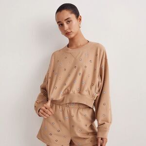 Madewell Terry Sweatshirt in Dot Daisy Medium